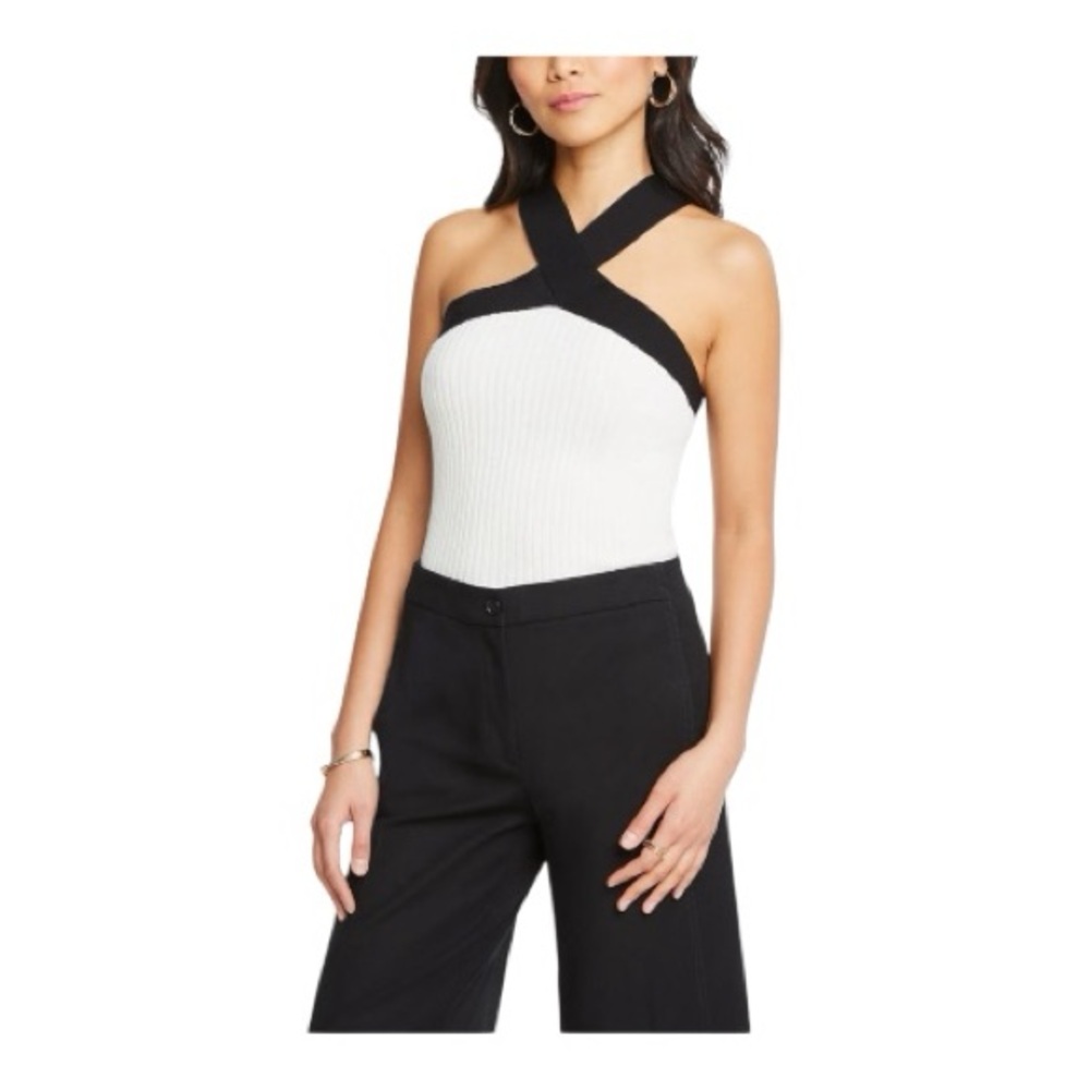 Ann Taylor Colorblock Halter Sweater Tank